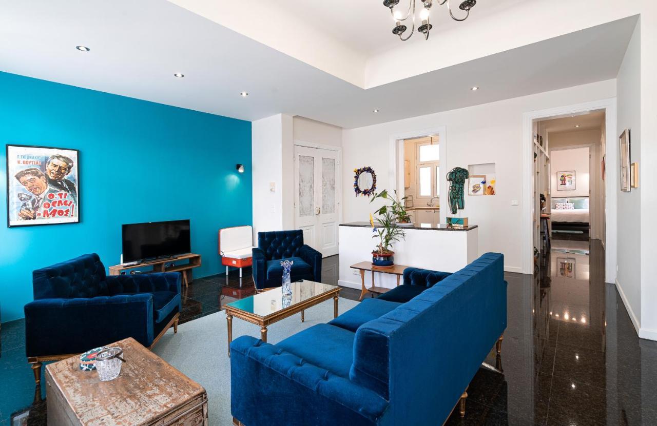 Spacious&Artistic Retro 2 Bedrooms Apt + SAUNA Atenas Exterior foto
